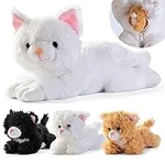 Plush Cat with Zippered Pouch for I