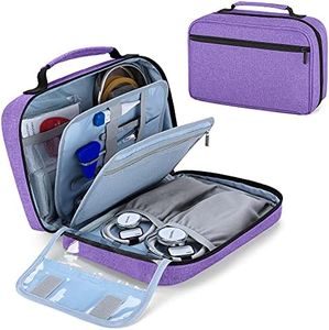 Damero Estuche de Transporte para 2 Estetoscopios, Estuche para Estetoscopio Portátil compatible con el Estetoscopio Littmann/ADC/Omron de 3M y Accesorios de Enfermería, Púrpura