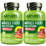 NATURELO Whole Food Multivitamin for Teens - with Vitamins, Minerals, Organic Fruits & Veggies - Non-GMO - Vegetarian - 120 Vegan Capsules (Pack of 2)