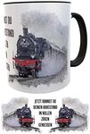 Farewell Gift Retirees Colleague Coffee Mug Railway Steam Train Tea Black (Black/Red)