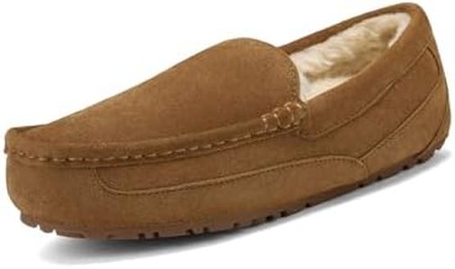 DREAM PAIRS Men's Au-Loafer-01 Tan Suede Faux Fur Slippers Loafers Shoes Size 10.5 M US