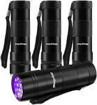 morpilot Blacklight Flashlights uv Flashlight: 12 Led 395nm 4 Pcs Black Light Flashlight Mini, Pet Urine Detector Light for Dog/Cat, Dry Stains, Resin Curing, Bed Bug