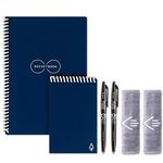 Rocketbook Everlast Executive and Mini Wirebound Notebook with 2 Pilot FriXion pens and 2 microfiber cloths, Midnight Blue (EVR EM K CDF)