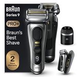 Braun Series 9 PRO+ 9577cc Electric Razor for Men, 5 Pro Shave Elements & Precision Long Hair Trimmer, 6in1 SmartCare Center, PowerCase for Mobile Charging, Wet & Dry, 60min Battery Runtime