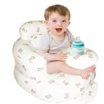 Baby Inflatable Seat for Babies 3-36 Months, Built in Air Pump,Bear Cub Baby Support Seat Summer Toddler Chair for Sitting Up, Baby Shower Chair Floor Seater, Infant Back Support Sofa