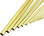 uxcell Brass Tube, 1mm 2mm 3mm 4mm 5mm 6mm 7mm 8mm 9mm 10mm OD x 0.2mm Wall Thickness 300mm Length Seamless Round Pipe Tubing, Pack of 10