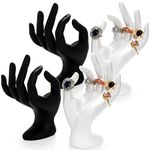 ZOOFOX 4 Pack Ring Hand Holder, Hand Jewelry Display Holder, Resin Bracelet Ring Form Jewelry Display, Jewelry Stand for Home Organization