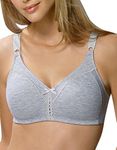 Bali Women's Double Support Cotton Stretch Wire-Free Bra, Heather Grey, 40D