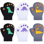 Cooraby 6 Pairs Toddler Magic Stretch Mittens Winter Unisex Baby Knitted Gloves Mittens (Mixed Color M, 1-3 Years)