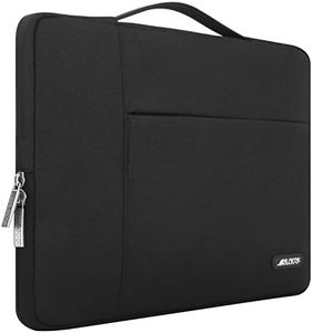 MOSISO Laptop Sleeve Compatible with MacBook Air/Pro, 13-13.3 inch Notebook, Compatible with MacBook Pro 14 inch M3 M2 M1 Chip Pro Max 2023-2021, Polyester Multifunctional Briefcase Bag, Black