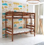 Ganpati Arts Sheesham Wood Katy Bunk Bed Twin Over Bed with Ladder Wooden Bunk Bed Without Storage for Bedroom Living Room Home - (Natural Finish) 1 Year Warranty