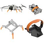 2-in-1 Landing Gear and Propeller Holder for DJI Mini 4 Pro Drone, Sensor Propeller Guard & 30mm Heightening Extender Leg, for DJI Mini 4 Pro Auxiliary Kit Drone Accessories