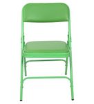 Grandwill Retro Folding Chair for Home/Study Chair and Restaurant Chair (Metal, Green)