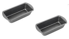 Chef Aid Non-Stick Set of Two, 1lb/454g Loaf Tins, Grey