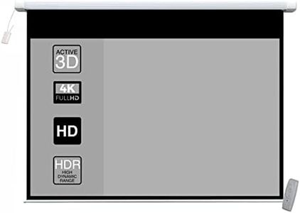 BIG VUE Motorized Projector Screen with ALR Grey Fabric | Electric Projection Screen | Home Theatre Screen with Remote Control (120 Inch, 4:3 Ratio)