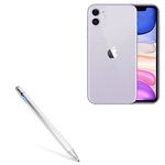 Stylus Pen for Apple iPhone 11 (Stylus Pen by BoxWave) - AccuPoint Active Stylus, Electronic Stylus with Ultra Fine Tip for Apple iPhone 11 - Metallic Silver