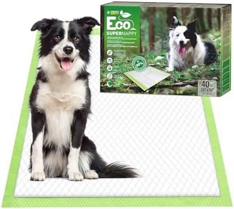 CROCI Puppy Pads 28x34in ECO Green Dog Pee Pads , Plant-Based Dogs Pads Absorbs Up to 7 Cups of Liquid, 5-Layer Leak-Proof & Quick Drying Pee Pads for Dogs, Disposable (40 Counts)