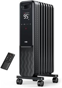 Dreo Oil Filled Radiator, Electric Radiant Heaters for indoor use Large Room with Remote Control, Child Lock, 4 Modes, Overheat & Tip-Over Protection, 24h Timer, Digital Thermostat, Quiet, 1500W