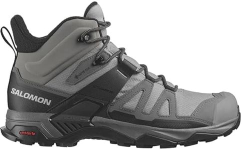 Salomon X Ultra 4 Mid Gore-tex Hiking Boots for Men, Sharkskin/Quiet Shade/Black, 11 US, 474542_45 1/3
