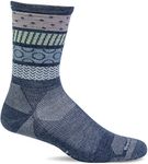 Sockwell Women's Rhythm Crew Moderate Compression Sock, Denim - S/M