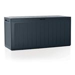 Prosperplast ZA1213 Garden Box 280 Litres Plastic Boardbox in Anthracite 116 x 43.2 x 55 cm, 280 L