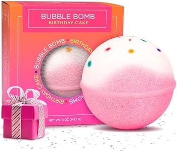 Birthday Cake Bath Bombs for Women, Girls & Kids - Relaxing Pink Bubble Bath Bomb for Mothers Day Gifts - Incredible Scent, Made in USA, Won't Stain Tub - Gift Set & Personal Must Have by Two Sisters