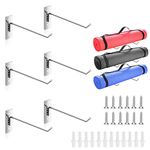6Pcs/3 Set Yoga Mat Holder, Wall Mount Yoga Mat Storage, Home Gym Accessories for Hanging Foam Roller and Resistance Bands at Fitness Class or Home Gym