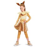 Pokemon Eevee Costume for Kids, Girls Deluxe Character Outfit, Child Size Medium (7-8)