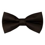 Small Collection London Boys Kids Plain Basic Back Black Dickie Bow Tie