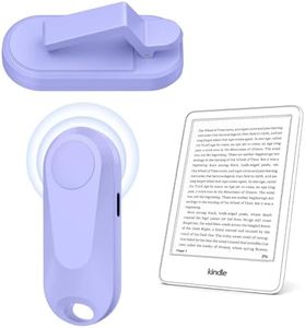 DATAFY [Case-Friendly] Page Turner for Kindle Paperwhite Oasis Kobo eReaders, Camera Camcorder Remote Controls, Page Turner Clicker for ipad Tablets Reading Novels with Wrist Strap Storage Bag Purple