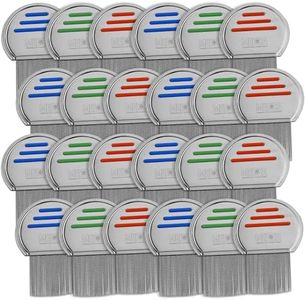 Lice Comb - (Pack of 24) Head Lice Treatment that's Individually Packaged Professional Stainless Steel Louse and Nit Combs Removes Eggs with Rounded Tips for Comfort