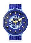 Swatch New Gent BIOSOURCED Bouncing Blue Quartz Watch