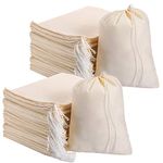 Pangda 100 Pieces Drawstring Cotton Bags Muslin Bags (8 x 10 Inches)