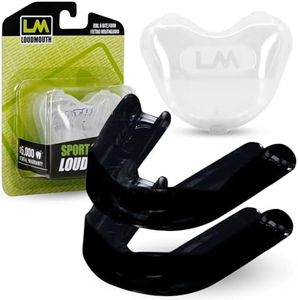 Loudmouth Sport Slim-Fit Boil & Bite Mouth Guard (2 Pack) Plus Mouthguard Case, Advanced Protection for All Contact Sports (Black)