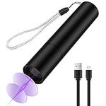 UV Torch UV 365nm High-Powered Black Light 3W UV Curing Light 3 Modes USB Rechargeable Blacklight Flashlights for Pet Urine Detection,Rocks and Mineral Glowing,A/C Leak Detector