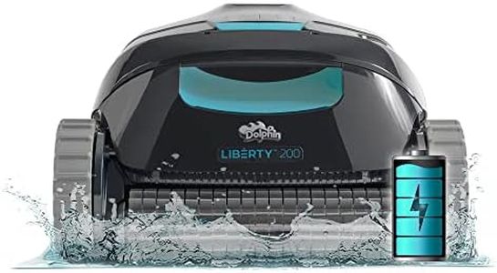 Dolphin Liberty 200 Cordless Automatic Robotic Pool Vacuum Cleaner, Inductive Charging, Wall Climbing Scrubber, Ideal for In-Ground Pools up to 33 FT in Length