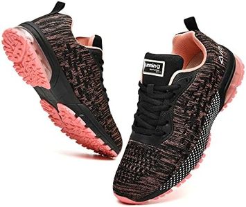 GANNOU Women's Air Athletic Running Shoes Fashion Sport Gym Jogging Tennis Fitness Sneaker BlackOrange US 7