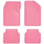 BaseLayer Cut-to-Fit™ Pink 4-Piece Car Mat Set - Universal Waterproof Floor Mats for Most Vehicles, Durable All-Weather Mats - Made in USA