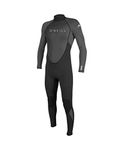 O'Neill Men's Reactor-2 3/2mm Back Zip Full Wetsuit, Black/Graphite, MT