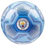 Manchester City F.C. Football Soccer Ball for Adults Teenagers Kids Training Football Size 3, 4 or 5 Man City Merchandise (Blue, Size 4)