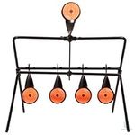 HHH Hunting® Self Reset Shooting Targets Reflex Spinning Portable Compact Wheel Freestanding Durable Steel Shooting Gallery Set Air Gun Rifle Airgun Training Hunting Moving Target Shooting Practice