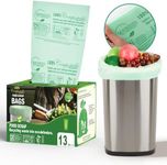 T.FORING 13 Gallon Compost Bags, 49.5 Liter, 0.9 Mil,45 Count Compostable Trash Bags, Tall Kitchen Food Scrap Waste Bags, ASTM D6400, US BPI, CMA and Europe OK Compost Home Certified
