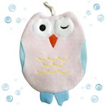 Olivia The Owl Wash Cloth - Animal Shape Cotton Mitt - Zoo Glove - Puppet - Wash Cloth - Children Bath Brush - Bath Glove - Bath Towel Gloves - Cute Glove - Popular Play Wash Cloth