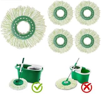 5 Pack Mop Head Replacement for Libman Tornado Spin Mop Resuable Microfiber Mop Refill Head for Liberman Mop Head Replacement