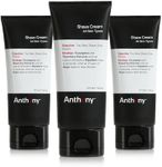 Anthony Shaving Cream Mens Sensitive Skin: Squalane, Eucalyptus, Spearmint and Rosemary Extracts, Help Soothe, Refresh, Cool, and Condition Your Skin for Shave 6 Fl Oz 3 Pack