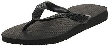 Havaianas Unisex Flip Flops, Black, 9