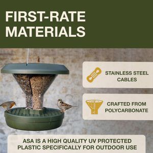 Davos Hanging Bird Feeder Station – Outdoor Garden Wild Bird Feeder