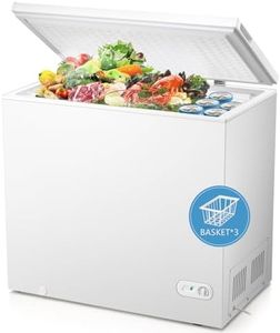 Electactic Chest Freezer 7.0 Cubic Feet Compact Freezer with 3 Removable Baskets, Free Standing Top open Door Deep Freezer, Adjustable Temperature for Home Dorm, Bar, Basement, Kitchen (White)