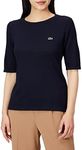 Lacoste AF909EL Coolmax Knit T-Shirt, Women's, Navy, 36