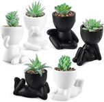 Der Rose 6 Pack Fake Plants Small Artificial Succulents Faux Plants for Aesthetic Room Bathroom Home Office Desk Decor Indoor